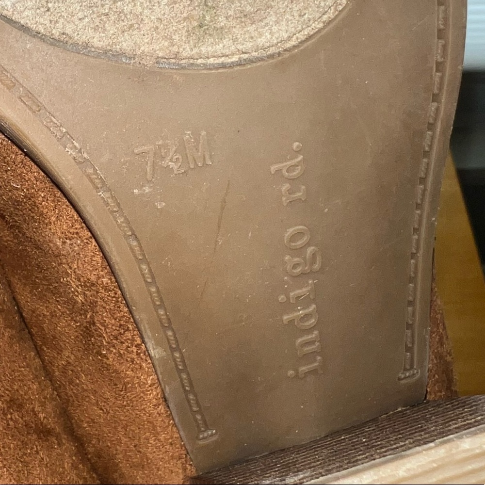 Indigo Rd. Brown Suede Ankle Booties “Obie” heeled boots women’s 7.5 like new - Picture 11 of 14